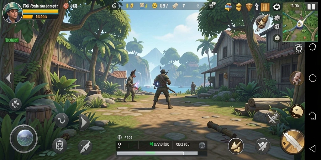 Tampilan gameplay F08 dengan karakter dalam situasi simulasi.