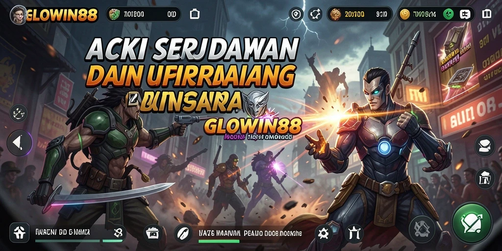 Tampilan menegangkan dari gameplay GLOWIN88 saat pertarungan epik.