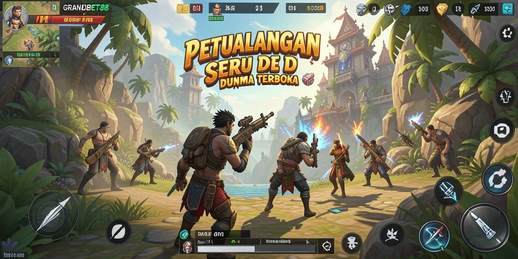 Screenshot gameplay menunjukkan eksplorasi menakjubkan di dunia terbuka.