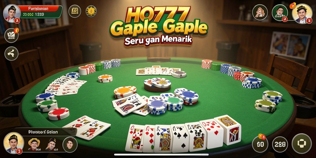 Screenshot gameplay HO777 menampilkan suasana seru permainan Gaple.