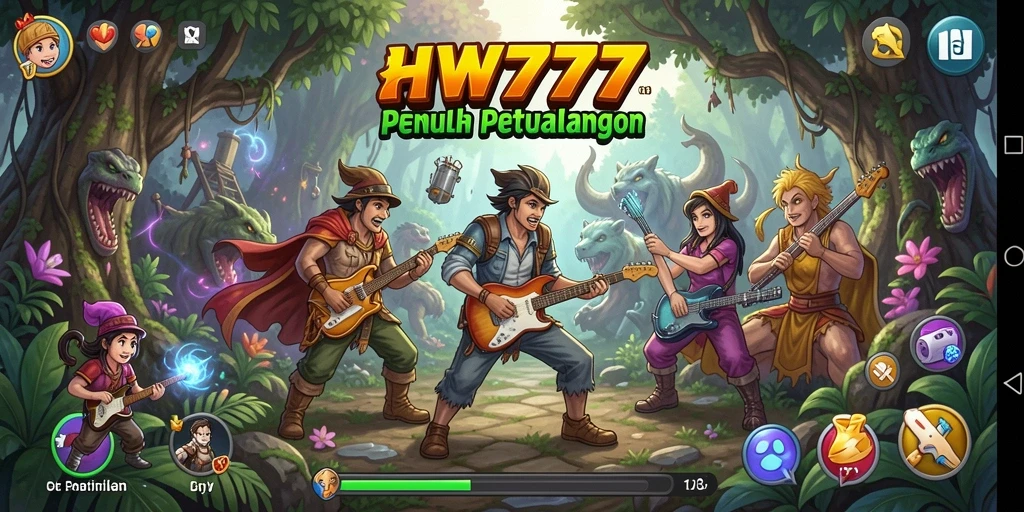 Screenshot HW777 saat bermain musik yang seru dan menyenangkan.