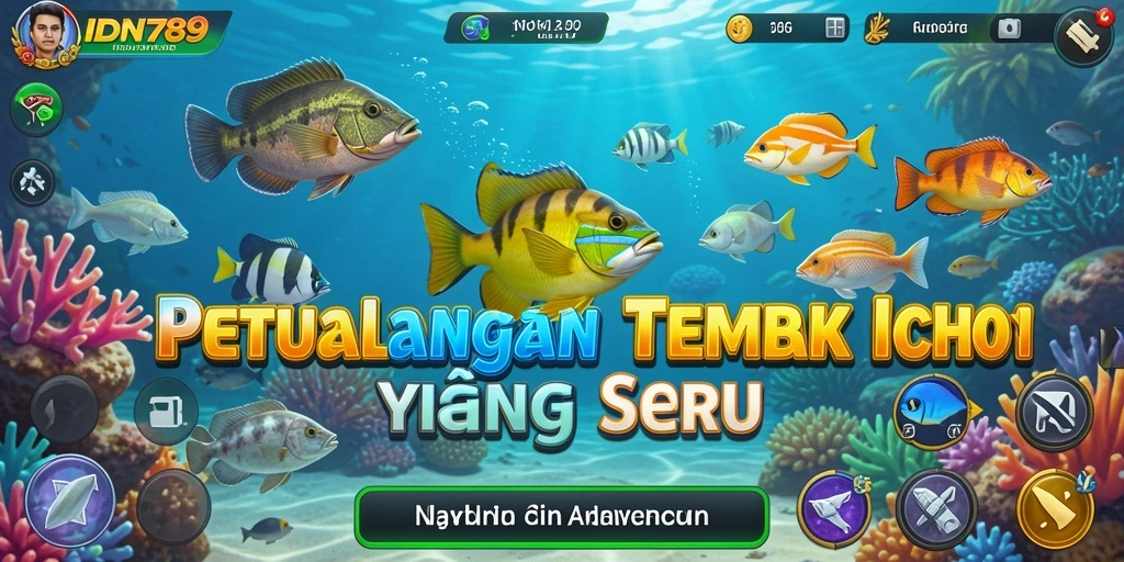 Gameplay seru dari IDN789 dengan berbagai ikan untuk ditangkap.