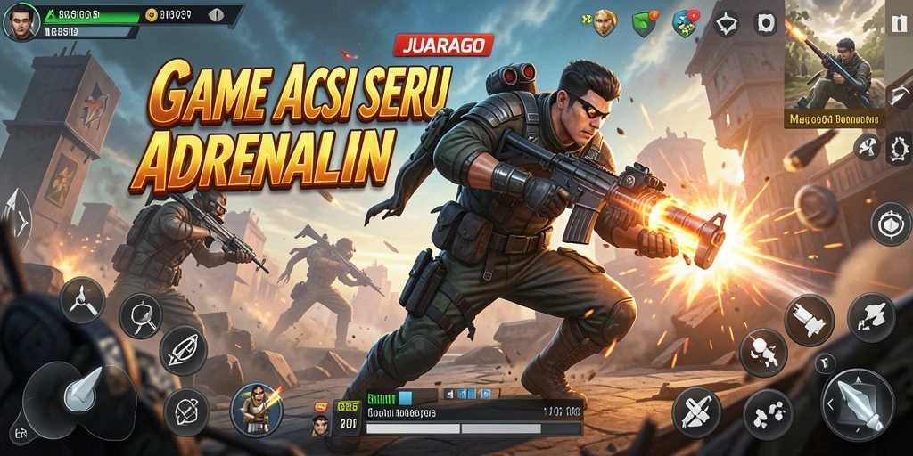 Gameplay mendebarkan di JUARAGO dengan aksi yang cepat.