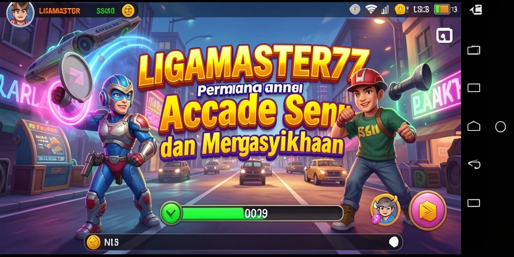 Screenshot gameplay LIGAMASTER77 menampilkan aksi seru di level yang menantang.