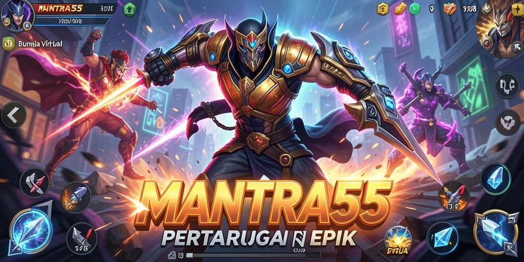 Tampilan gameplay seru dan aksi pertarungan yang mendebarkan.