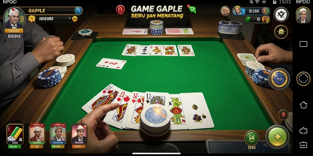 Tampilan menarik dari gameplay Gaple MPOID yang seru.