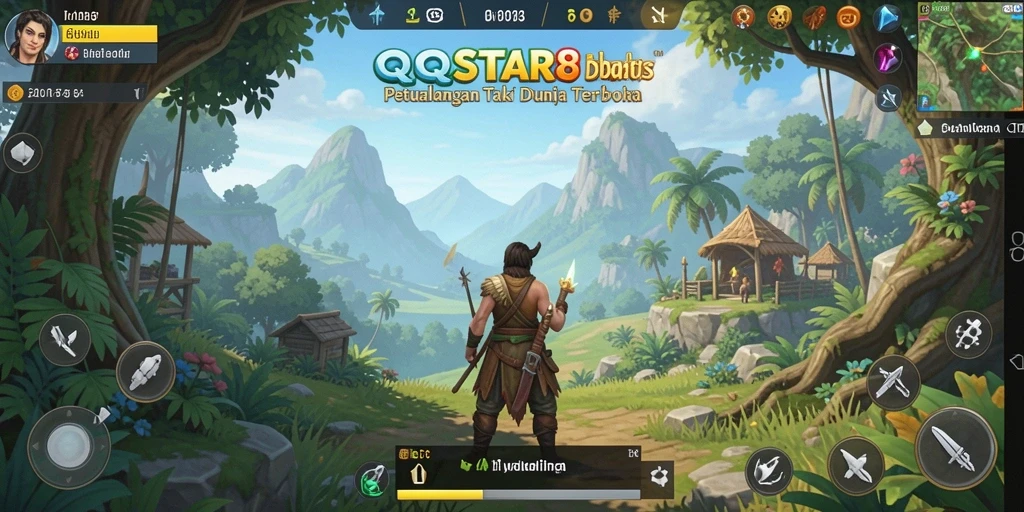 Gameplay menarik QQSTAR88 dalam dunia terbuka yang luas.
