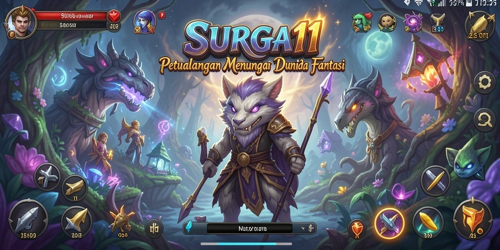 Penampakan gameplay SURGA11 yang penuh petualangan dan tantangan.