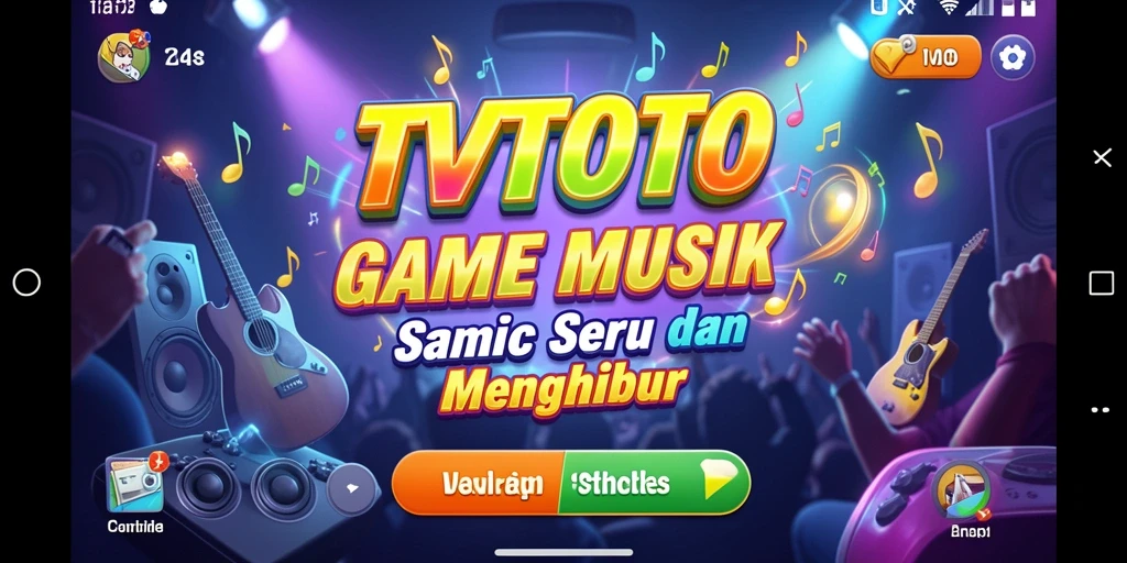 Screenshot TVTOTO menampilkan gameplay musik yang seru dan interaktif.
